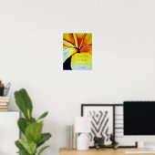 Poster Bonne citation Fleur Tropical Jaune (Bureau à domicile)