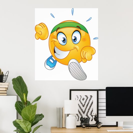 Poster Bonne exécution Emoji (Bureau à domicile)