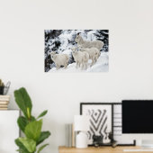 Poster Bonne famille de moutons (Bureau à domicile)