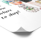 Poster Bonne Femme Caricature, Elle Savait Où Acheter (Coin)