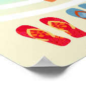 Poster Bonne fête de plage d'anniversaire personnalisé (Coin)