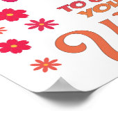 Poster Bonne Fête Des Mères Avec Amour Et Fleurs (Coin)