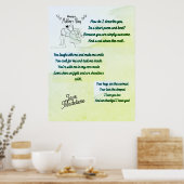 Poster Bonne fête des mères avec un poème original (Cuisine)