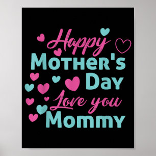 Poster Bonne Fête des mères Chemise maman pour maman enfa