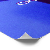 Poster Bonne fête des mères Rose bleu (Coin)