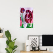 Poster Bonne fête des mères Rosey Tulips (Bureau à domicile)