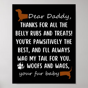 Poster Bonne Fête des pères Au Meilleur Chien Papa Shirt