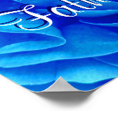 Poster Bonne Fête des pères Rose bleu (Coin)