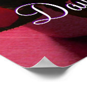 Poster Bonne Fête des pères Roses rouges (Coin)