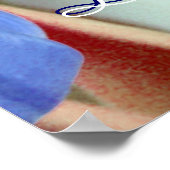 Poster Bonne Fête des pères Tulipes Bleues (Coin)