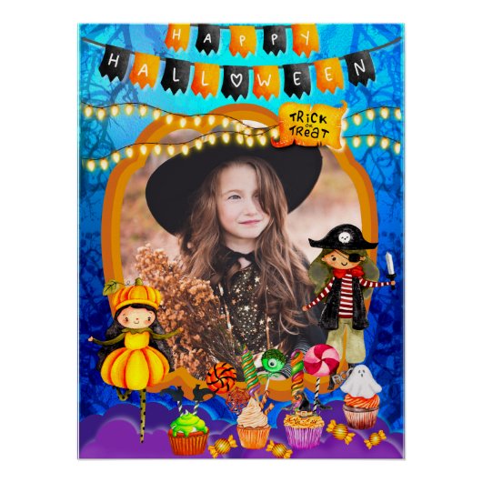 Poster Bonne fête d'Halloween Costume enfants fête (Devant)
