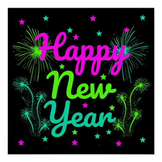 Poster Bonne fête du Nouvel An (Devant)