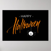 Poster Bonne Halloween mignonne araignée (Devant)