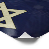 Poster Bonne Hanoukka Star de David menorah Dreidel Slipp (Coin)