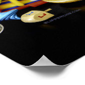 Poster Bonne Hanoukka Star de David menorah Dreidel Slipp (Coin)