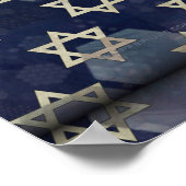 Poster Bonne Hanoukka Star de David menorah Dreidel Slipp (Coin)
