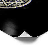 Poster Bonne Hanoukka Star de David menorah Dreidel Slipp (Coin)