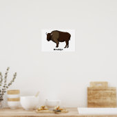 Poster Bonne illustration de bison américain (Cuisine)