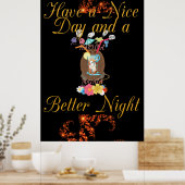 Poster Bonne journée et meilleure nuit été (Cuisine)