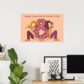 Poster Bonne Journée internationale de la femme (8 mars) (Bureau à domicile)