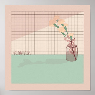 Poster "Bonne Journée" Pastel esthétique