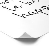 Poster Bonne journée pour être heureux Motivational Typog (Coin)