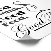 Poster Bonne nourriture, bons amis, design Good Times (Coin)