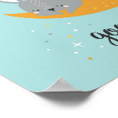 Poster Bonne nuit avec lapin et lune (Coin)