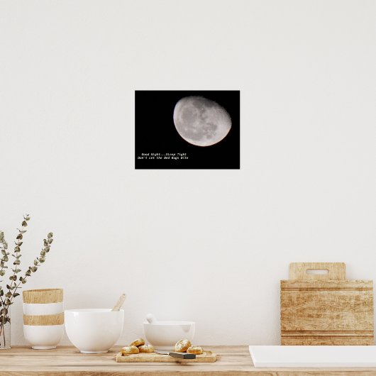 Poster Bonne Nuit Lune (Cuisine)
