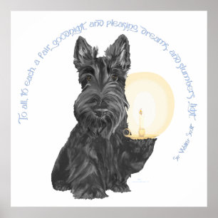 Poster Bonne nuit Scottish Terrier