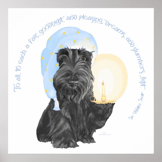 Poster Bonne nuit Scottish Terrier (Devant)