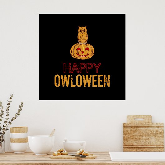 Poster Bonne Owloween, Halloween (Cuisine)