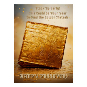Poster Bonne Pâque ! Golden Matzah