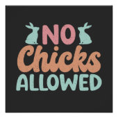 Poster Bonne Pâques - Kawai Baby Rabbit (Devant)