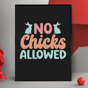 Poster Bonne Pâques - Kawai Baby Rabbit