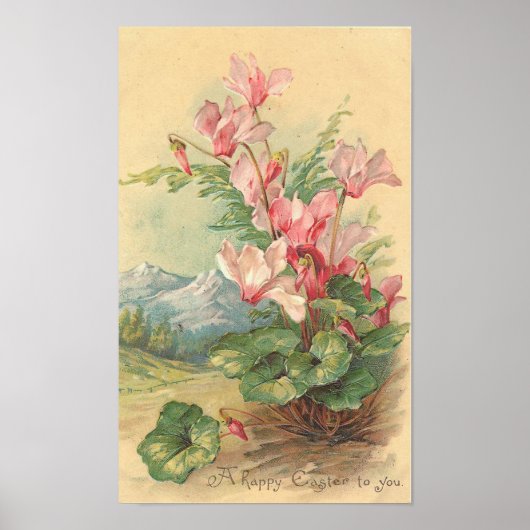 Poster Bonne Pâques Pour Vous Vintage (Devant)