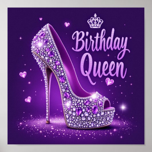 Poster Bonne reine d'anniversaire (Devant)