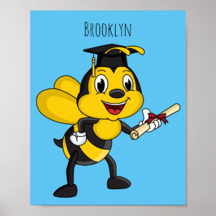 Poster Bonne remise des diplômes des abeilles
