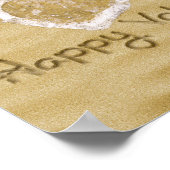 Poster "Bonne Saint Valentin" Coeur écrit dans le sable (Coin)