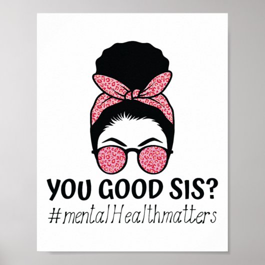 Poster Bonne Sis Problèmes de santé mentale Motivation te (Devant)