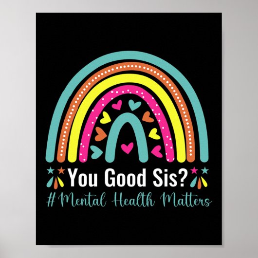 Poster Bonne Sis Santé mentale, ça compte Sensibilisation (Devant)