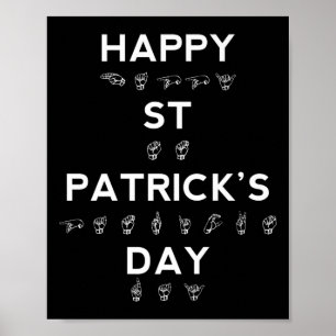 Poster Bonne St Patrick's Day ASL Sensibilisation des sou