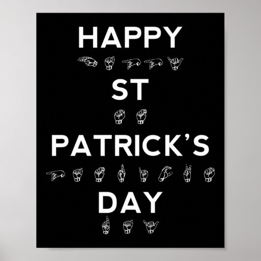 Poster Bonne St Patrick's Day ASL Sensibilisation des sou (Devant)
