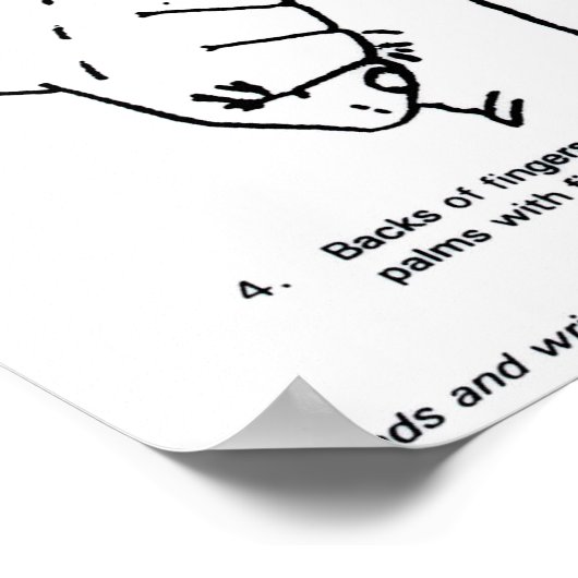 Poster Bonne Technique De Lavage De Main. (Coin)