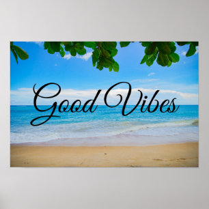 Poster Bonne vibes Pittoresque Tropical Beach