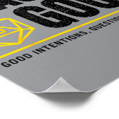 Poster Bonnes intentions de bien Chaotique Ods discutable (Coin)
