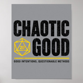 Poster Bonnes intentions de bien Chaotique Ods discutable