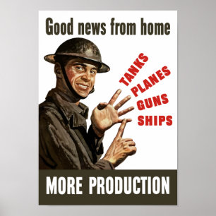 Poster Bonnes nouvelles de maison - propagande de 2ÈME