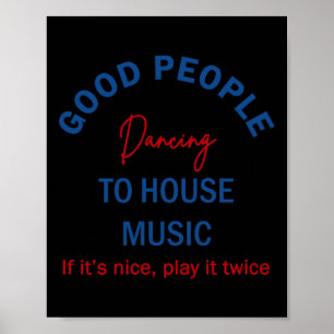 Poster Bonnes Personnes Dansant À La Maison Musique