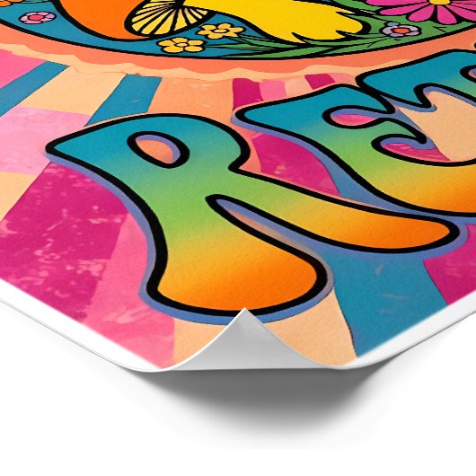 Poster Bonnes vibes battre le champignon (Coin)